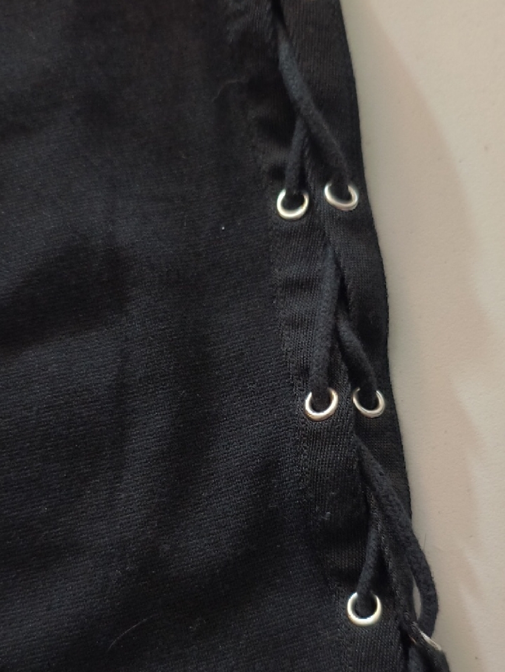 Express Black Lace-Up Side Leggings - Picture 2 of 7
